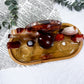 Energy & Creativity Bamboo Tray | Carnelian Coaster with Towers, Hamsa, Moon Bowl & Tealight Altar