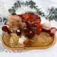 Energy & Creativity Bamboo Tray | Carnelian Coaster with Towers, Hamsa, Moon Bowl & Tealight Altar