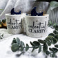 Celestial Clarity Candle for Focus Intuition and Calm Insight | Sea Minerals Beachwood Lapis Crystal Candle