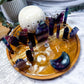 Fluorite Crystal Altar | Detachable Oil Burner, Four Tealights & Incense Holder