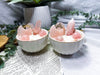 Rose Quartz Crystal Teacup Candle | Self Love Candle with Rose Quartz, Clear Quartz & Floral Soy Wax Candle