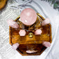 Rose Glow | Rose Quartz Crystal Altar with Double Tealight Holders