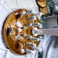 Howlite Crystal Altar | Chakra Incense Holder, Triple Tealight, Double Chime & Mini Flower Vases
