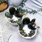 Labradorite Crystal Teacup Candle | Protection Candle with Labradorite Palm Stone, Moon & Goddess