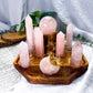 Rose Glow | Rose Quartz Crystal Altar with Double Tealight Holders