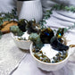 Labradorite Crystal Teacup Candle | Protection Candle with Labradorite Palm Stone, Moon & Goddess