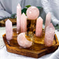 Rose Glow | Rose Quartz Crystal Altar with Double Tealight Holders