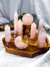 Rose Glow | Rose Quartz Crystal Altar with Double Tealight Holders
