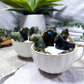 Labradorite Crystal Teacup Candle | Protection Candle with Labradorite Palm Stone, Moon & Goddess