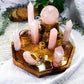 Rose Glow | Rose Quartz Crystal Altar with Double Tealight Holders