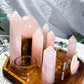 Rose Glow | Rose Quartz Crystal Altar with Double Tealight Holders