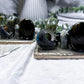Labradorite Crystal Tarot, Incense & Chime Holder | Handmade Altar Decor | 4 Inch Silver Altar