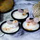 Blooming Heart Cauldron Candle | Rose Quartz & Flower Agate Ritual Candle for Love, Growth & Renewal