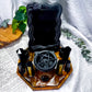 Veilkeeper Set | Obsidian Altar with Scrying Frame, Pentacle Cauldron, Tarot Holder and Double Chime Holders