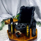 Veilkeeper Set | Obsidian Altar with Scrying Frame, Pentacle Cauldron, Tarot Holder and Double Chime Holders