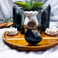 Labradorite Lotus Altar | Detachable Lotus Oil Burner, Lotus Tealight Holders, Flower Vases & Crystal Display