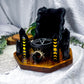 Veilkeeper Set | Obsidian Altar with Scrying Frame, Pentacle Cauldron, Tarot Holder and Double Chime Holders