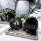 Labradorite Crystal Tarot, Incense & Chime Holder | Handmade Altar Decor | 4 Inch Silver Altar