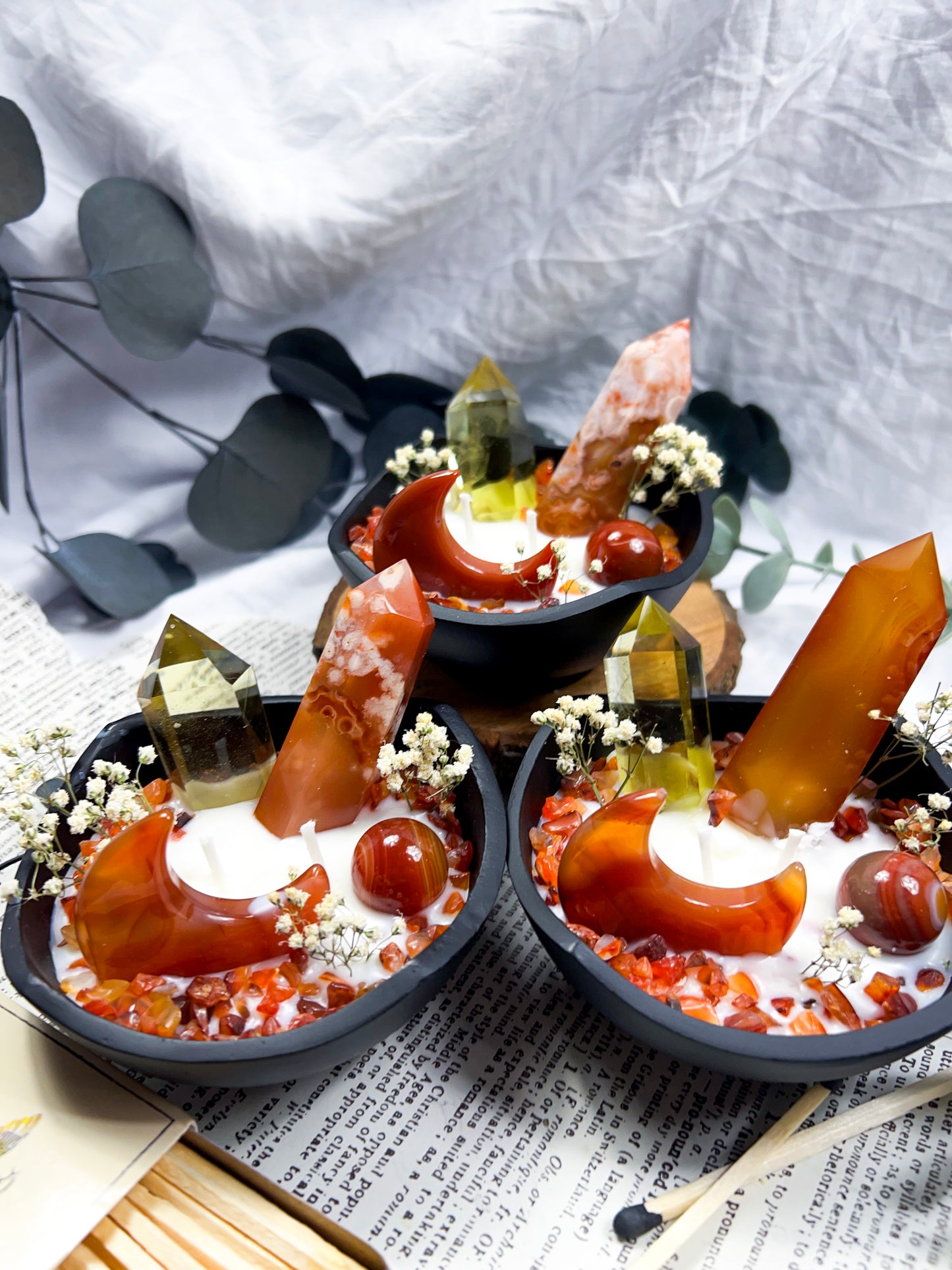 Carnelian Bowl | Cast Iron Candle