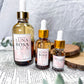 Luna Rosa Lux Oil | Glamour and Nourishing Body Oil with Rose Quartz, Rose Petals and Hibiscus | Bohemian Rose and Golden Hour Scent
