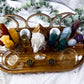 Queer Sanctuary: Rainbow Crystal Pride Altar Set with Towers, Spheres, Candle Holders, and Tarot Stand for Identity and Joyful Spellwork