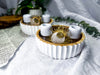 Moon Petal | Clear Quartz Tarot Altar with Double Chime Holders, Tealight Holder and Jasmine