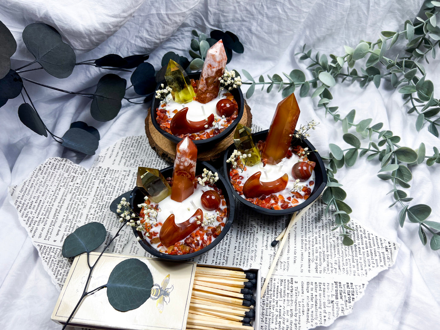 Carnelian Bowl | Cast Iron Candle