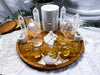 Clear Quartz Moon Phase Altar | Detachable Oil Burner, Three Tealights, Four Chime Holders & Incense Holder