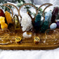Queer Sanctuary: Rainbow Crystal Pride Altar Set with Towers, Spheres, Candle Holders, and Tarot Stand for Identity and Joyful Spellwork