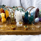 Queer Sanctuary: Rainbow Crystal Pride Altar Set with Towers, Spheres, Candle Holders, and Tarot Stand for Identity and Joyful Spellwork