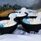 Clear Tide Cauldron Candle | Aquamarine & Clear Quartz Ritual Candle for Calm, Clarity & Emotional Healing