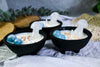 Clear Tide Cauldron Candle | Aquamarine & Clear Quartz Ritual Candle for Calm, Clarity & Emotional Healing
