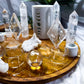 Clear Quartz Moon Phase Altar | Detachable Oil Burner, Three Tealights, Four Chime Holders & Incense Holder