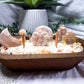 Flower Agate Crystal Candle | Handmade Soy Dough Bowl Candle | Growth Candle with Bohemian Rose Scent