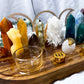 Queer Sanctuary: Rainbow Crystal Pride Altar Set with Towers, Spheres, Candle Holders, and Tarot Stand for Identity and Joyful Spellwork