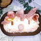 Rose Quartz Crystal Candle | Handmade Soy Dough Bowl Candle | Self Love Candle with Bohemian Rose Scent