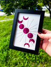Radiance + Glamour Art | 4x6 Framed Original Moon Phase Drawing