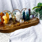 Queer Sanctuary: Rainbow Crystal Pride Altar Set with Towers, Spheres, Candle Holders, and Tarot Stand for Identity and Joyful Spellwork