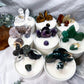 Crystal Jar Candles | Herbal Floral Collection | Choose Your Intention Candle