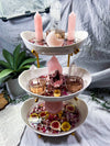 Three Tier Love Altar | Rose Quartz, Pink Amethyst & Clear Quartz Crystal Altar | Self Love & Relationship Decor