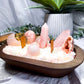 Rose Quartz Crystal Candle | Handmade Soy Dough Bowl Candle | Self Love Candle with Bohemian Rose Scent
