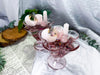 Blush Devotion | Rose Quartz Pedestal Altar Bowl with Chime Candle Holder, Peony, Rose and Strawberry Quartz