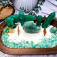 Green Aventurine Crystal Candle | Handmade Soy Dough Bowl Candle | Prosperity Candle with Bohemian Rose