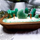 Green Aventurine Crystal Candle | Handmade Soy Dough Bowl Candle | Prosperity Candle with Bohemian Rose