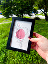 Self Compassion + Healing Art | 4x6 Framed Original Botanical Drawing