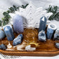 Peace & Spiritual Connection Acacia Altar| Angelite & Blue Chalcedony Altar with White Lotus, Celestite & Quartz Moon