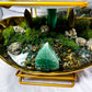 Three Tier Money Altar | Green Aventurine & Pyrite Crystal Altar with Money Bowl | Abundance & Prosperity Decor