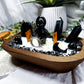 Obsidian Crystal Candle | Handmade Soy Dough Bowl Candle | Protection Candle with Bohemian Rose Scent
