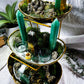 Three Tier Money Altar | Green Aventurine & Pyrite Crystal Altar with Money Bowl | Abundance & Prosperity Decor