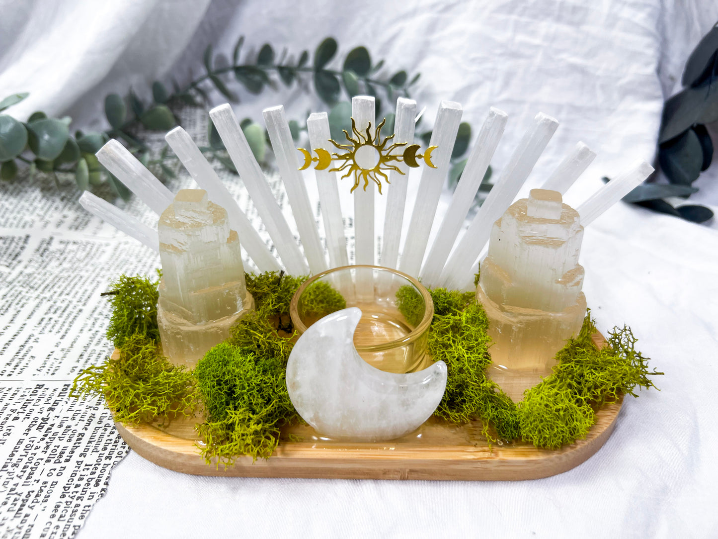 Frosted Selenite | Mini Crystal Altar